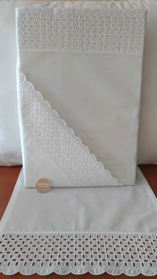 Jogo de Cama - Percal Bordado