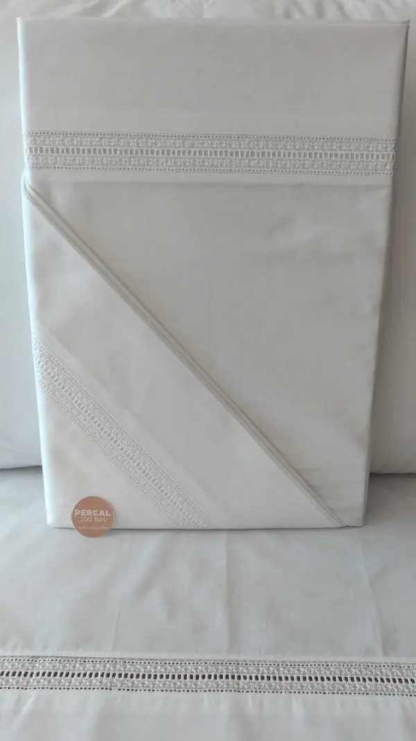 Jogo de Cama - Percal Bordado