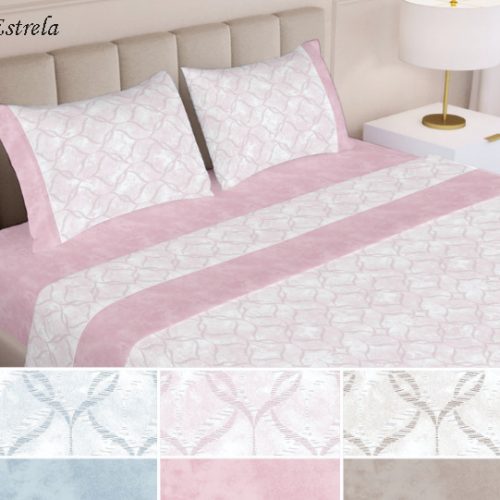 Jogo de Cama Ajustável Flanela – Estrela