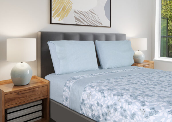 134328286531202440-FLANELA AZUL Jogo de Cama Flanela - Jardim