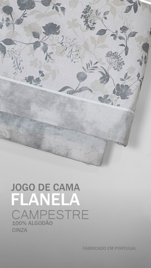 134341083128728584-Cinza (2) Jogo de Cama Flanela - Campestre